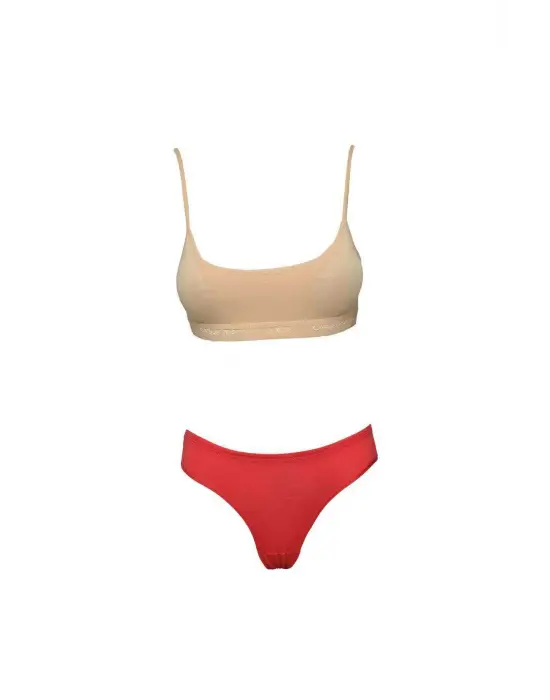 Şık İp Askılı Yarım Atlet Büstiyer Külot Takım