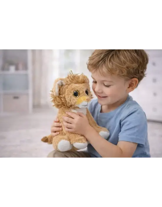 Peluş Cam Gözlü Hayvanlar 25 cm - Aslan