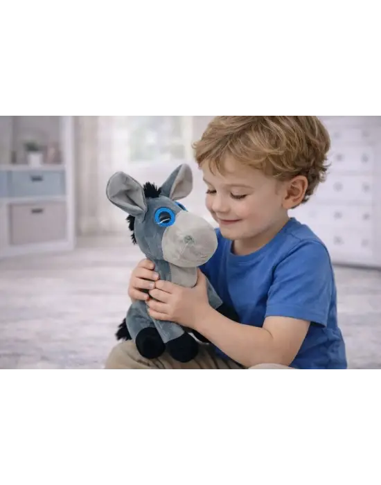 Peluş Cam Gözlü Hayvanlar 25 cm - Eşek