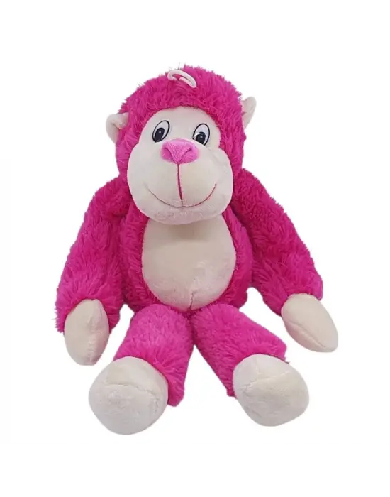 Peluş Maymun 40 cm - Yumuşak Peluş - G5501 - Pembe