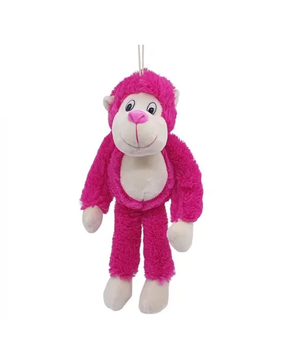 Peluş Maymun 40 cm - Yumuşak Peluş - G5501 - Pembe