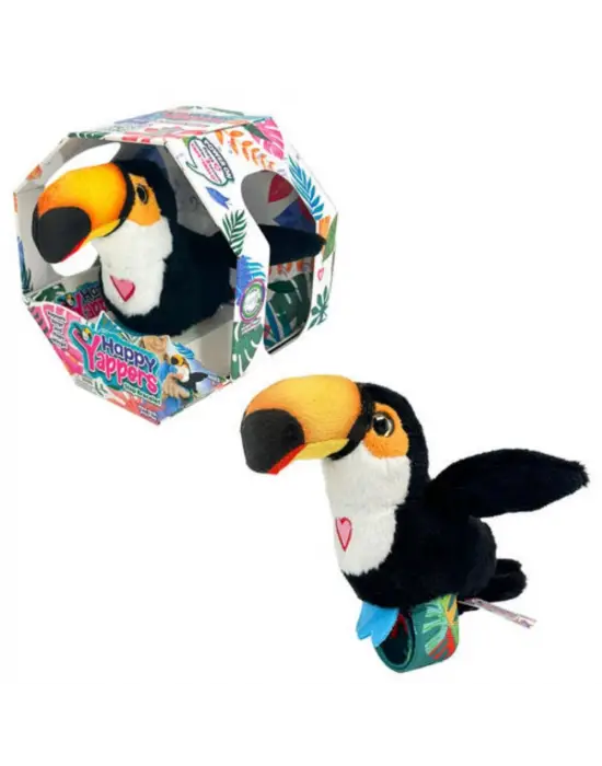 Peluş Ses Tekrarlı Hayvan Bileklik Aksesuar - Tukan Kuşu