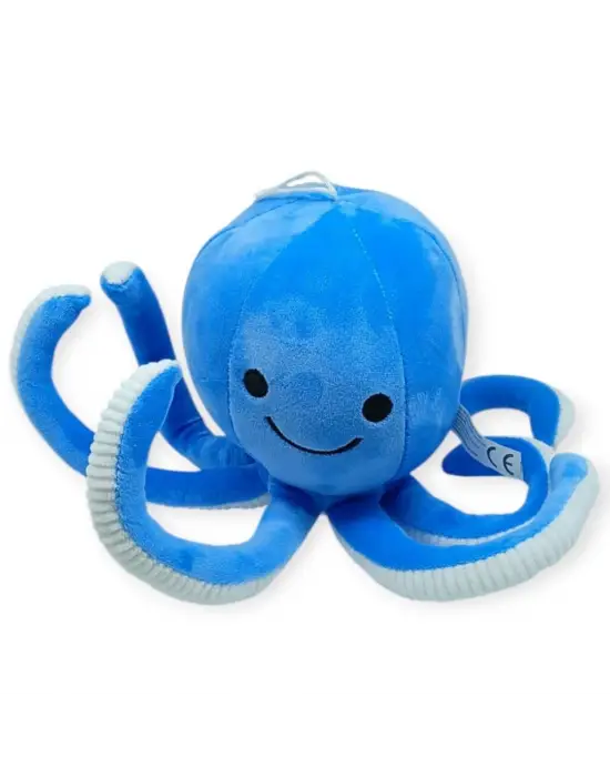 Peluş Sevimli Ahtapot 30 cm - Mavi