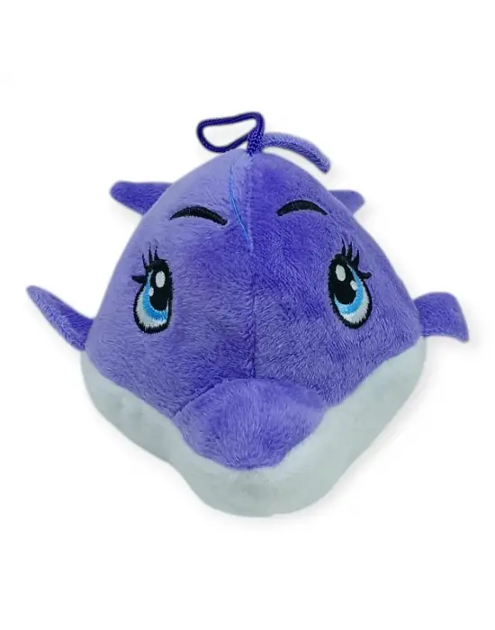 Peluş Sevimli Hayvanlar 20 cm - Mor Yunus
