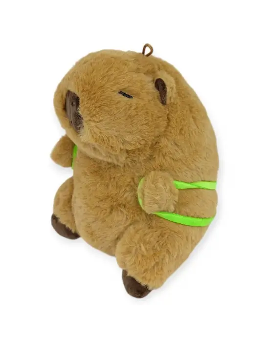 Peluş Sevimli Hayvanlar 25 cm - Kapibara Kaplumbağa Çantalı