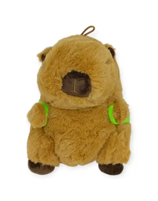 Peluş Sevimli Hayvanlar 25 cm - Kapibara Kaplumbağa Çantalı