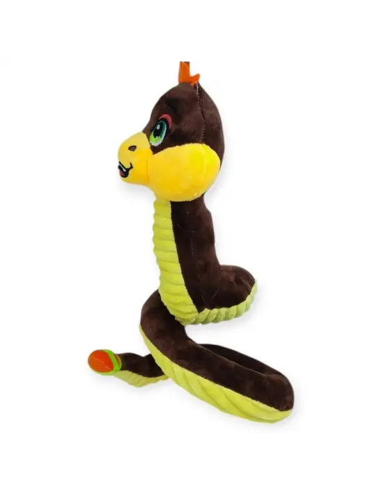 Peluş Sevimli Hayvanlar 35 cm - Kahverengi Çıngıraklı Yılan