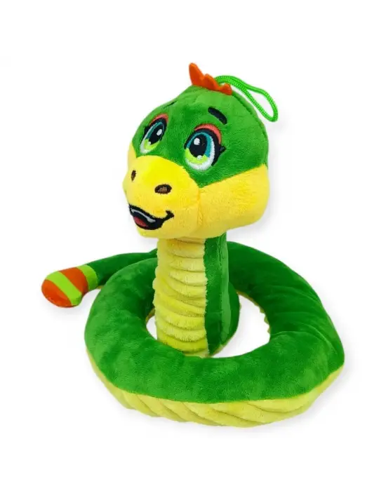 Peluş Sevimli Hayvanlar 35 cm - Yeşil Çıngıraklı Yılan