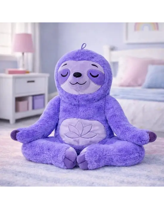 Peluş Yogacı Tembel Hayvan 40 cm - Mor
