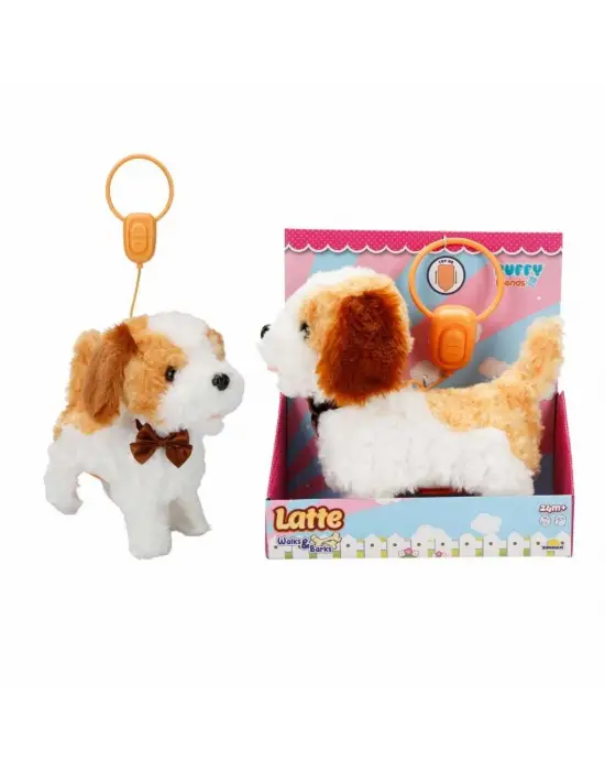 Peluş Yürüyen Sesli Köpek Latte  - FT-B023