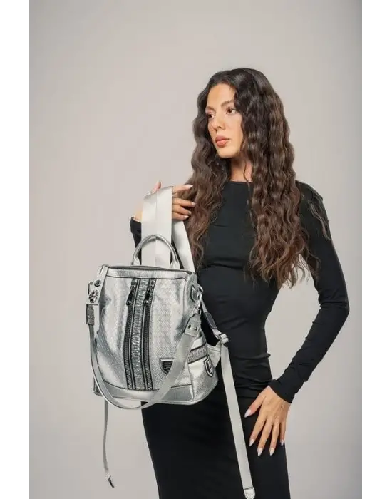 Pely Gri Cilt Kol Ve Sırt Çantası