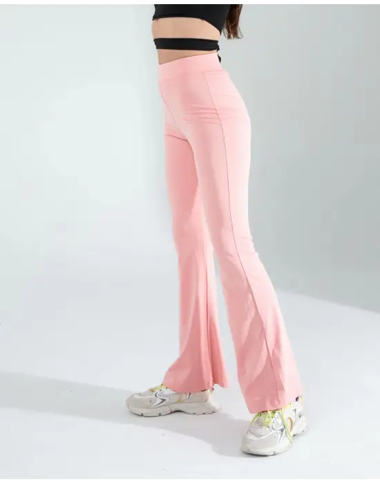 Omarı Yüksek Bel İspanyol Paça Tayt Kadın Giyim Modası