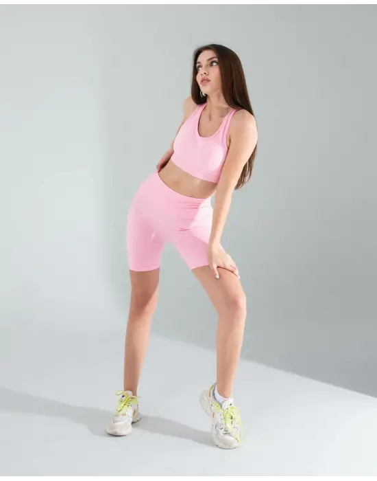 Trend Biker Tayt Crop Takım