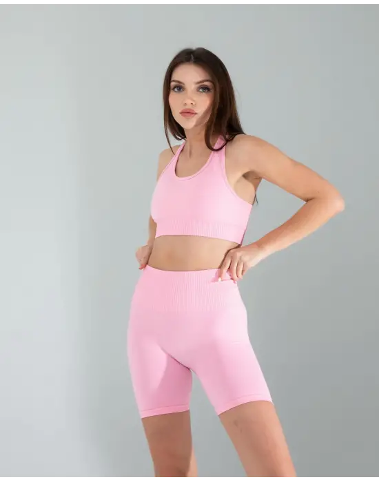 Trend Biker Tayt Crop Takım