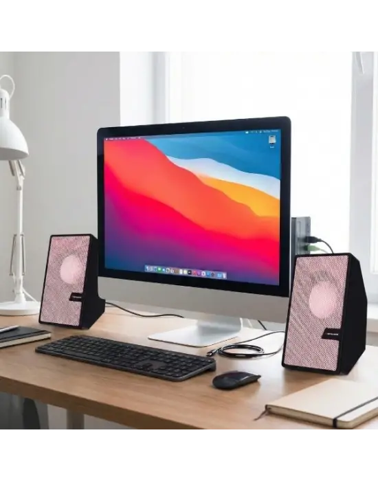 Pembe Usb 2.0 + 3.5mm Usb Hoparlör