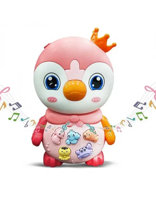Penguen Eğitici Bebek Piyanosu - Pembe