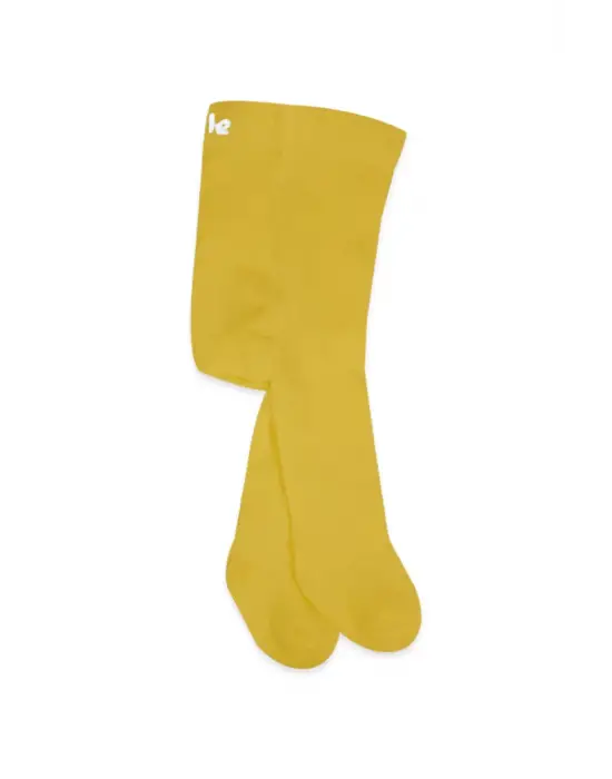 Penye Tekli Külotlu Çorap  Açık Hardal