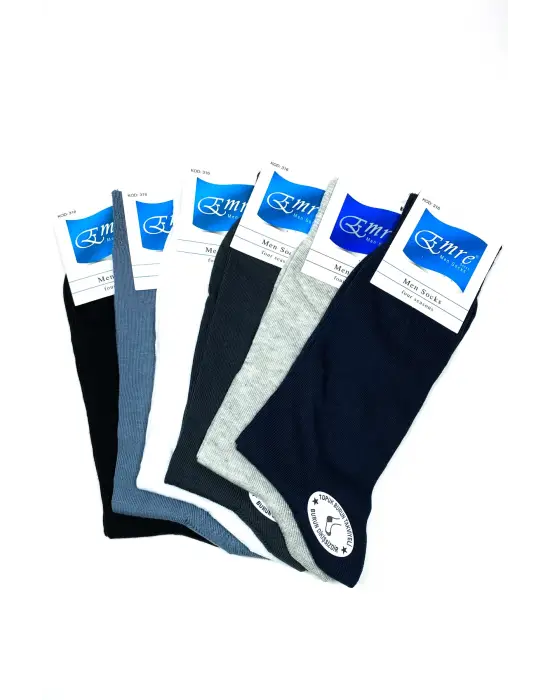 Omarı Yazlık Erkek Çorap Takviyeli Dikişsiz 6 Çift