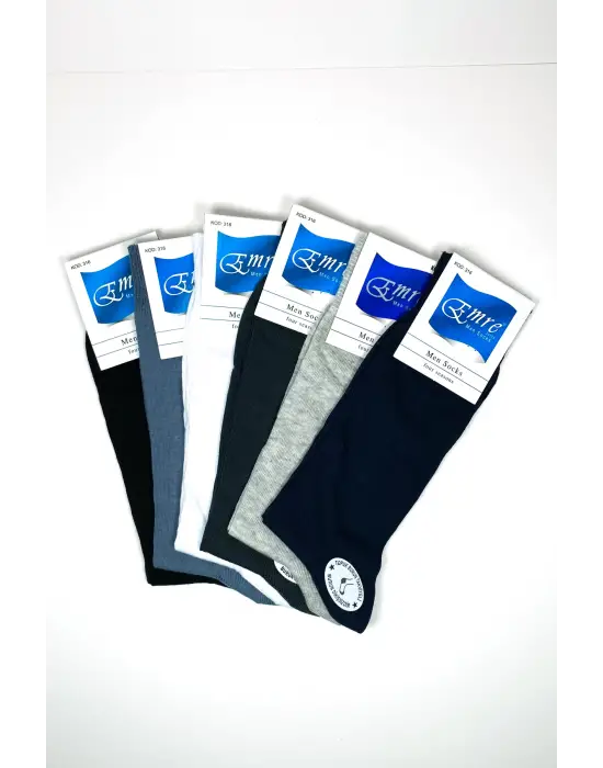 Omarı Yazlık Erkek Çorap Takviyeli Dikişsiz 6 Çift