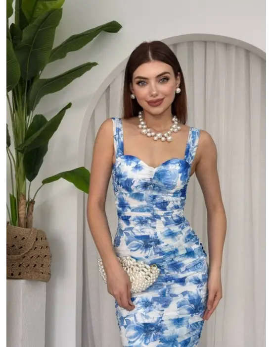 Peran Büzgülü Elbise