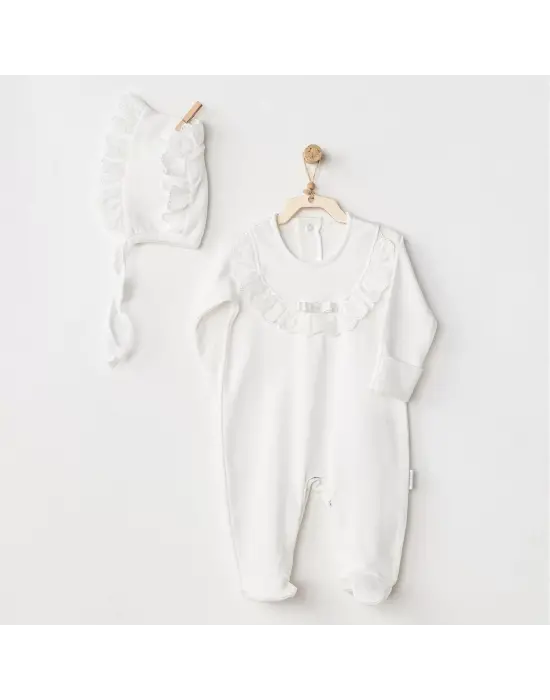 Omarı Yumuşak Pamuklu Bebek Tulum Takımı