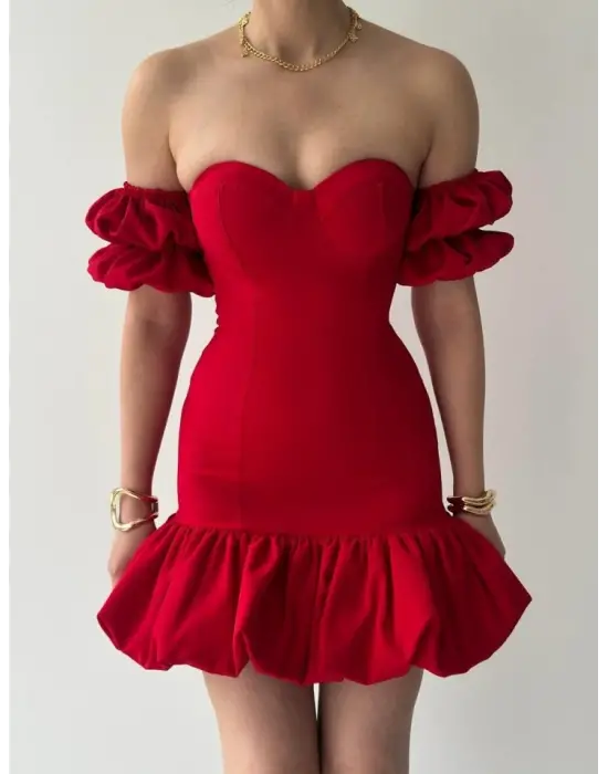 Peyda Straplez Elbise