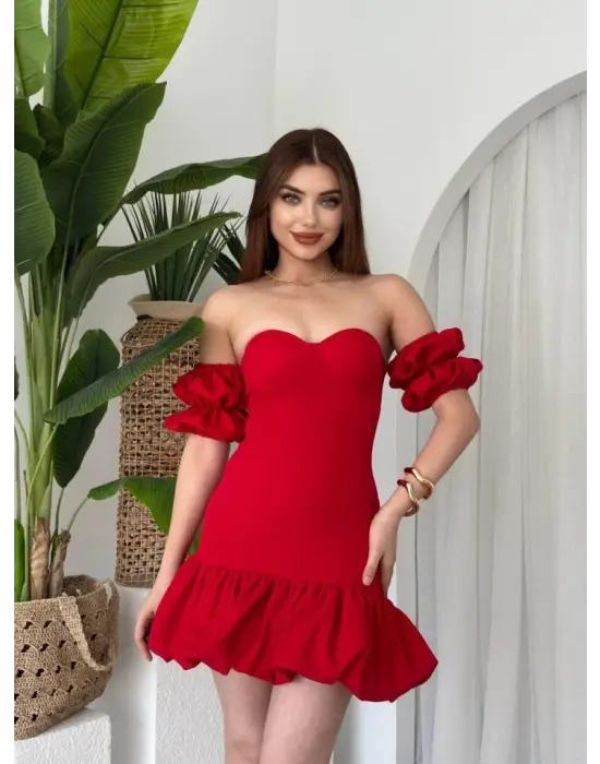 Peyda Straplez Elbise