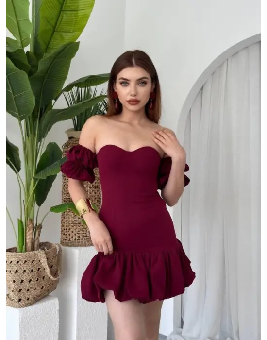 Omarı Elegan Straplez Elbise Modelleri | gl00my