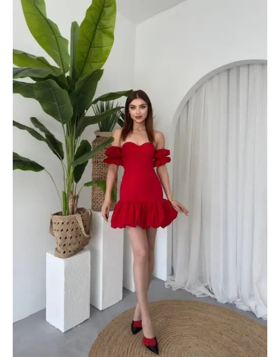 Peyda Straplez Elbise