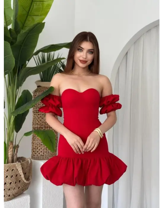 Peyda Straplez Elbise