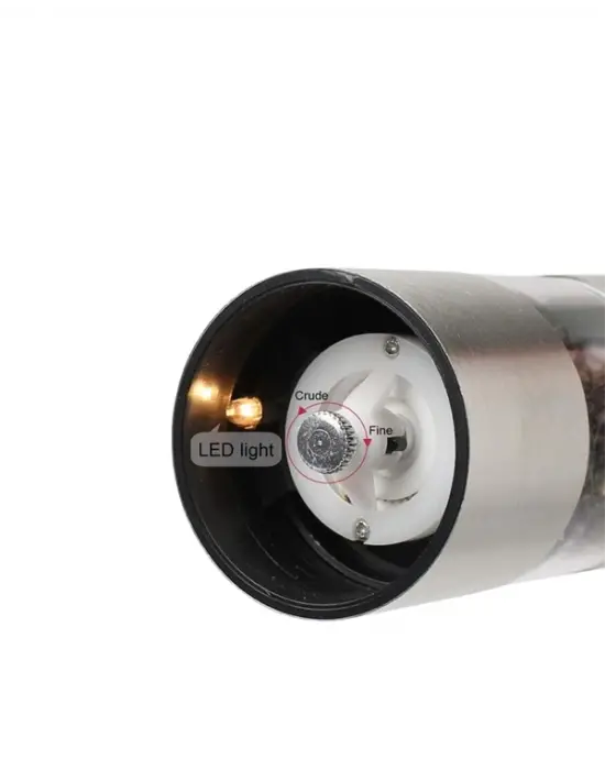 Pil İle Çalışan Elektrikli Baharat Öğütme Cihazı Ergonomik Şeffaf Gövde