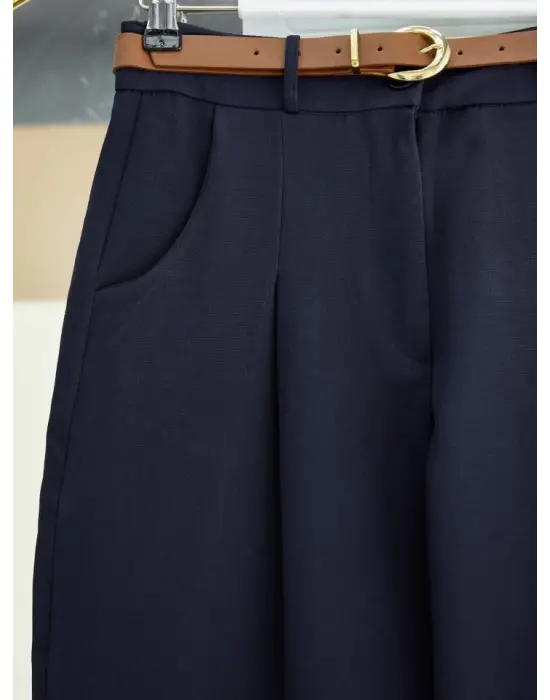 Omarı Pileli Cepli Bilek Pantolon