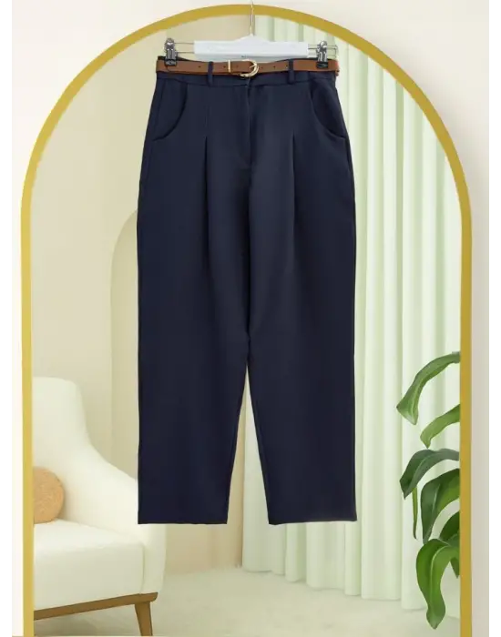 Omarı Pileli Cepli Bilek Pantolon