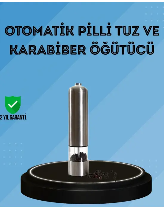 Pilli Baharat Değirmeni Karabiber Tuz Ve Baharat Öğütücü