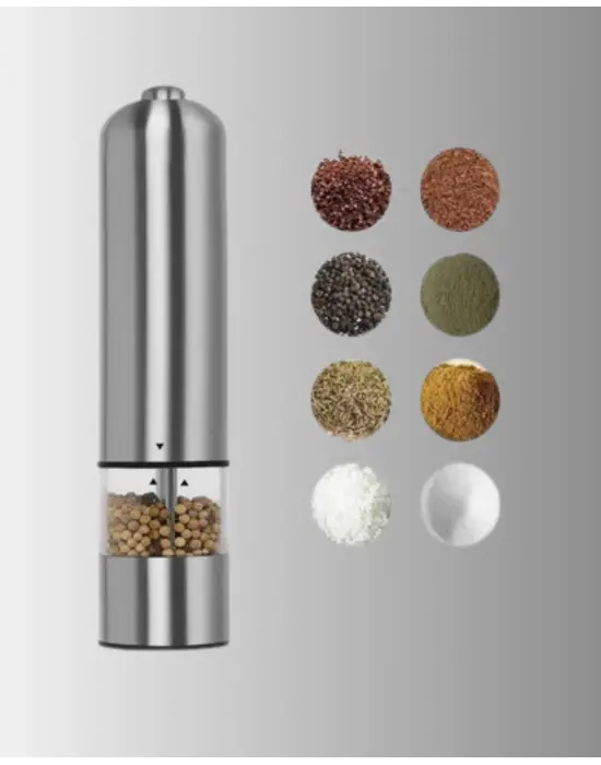 Pilli Baharat Değirmeni Karabiber Tuz Ve Baharat Öğütücü