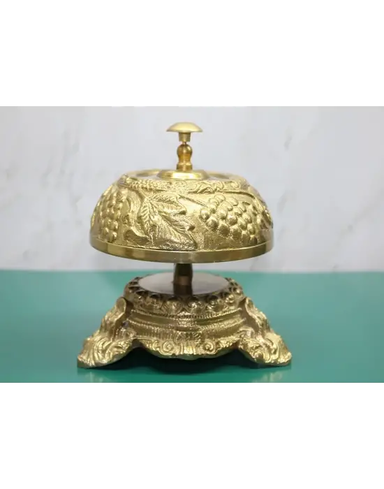 Pirinç Masa Üstü Basmalı Çan