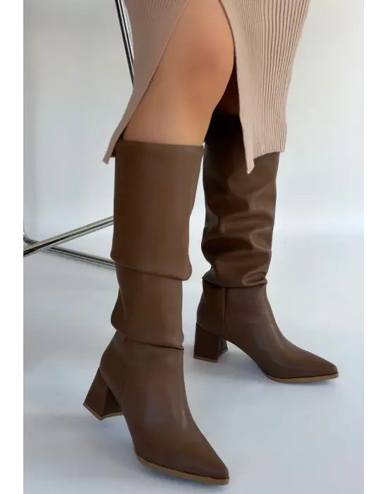 Pitay Vizon Cilt Topuklu Çizme