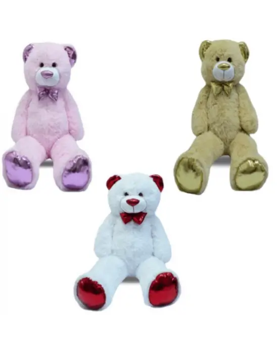 PL62711 - PELUŞ UZUN PARLAK AYI 150 CM 4 AS