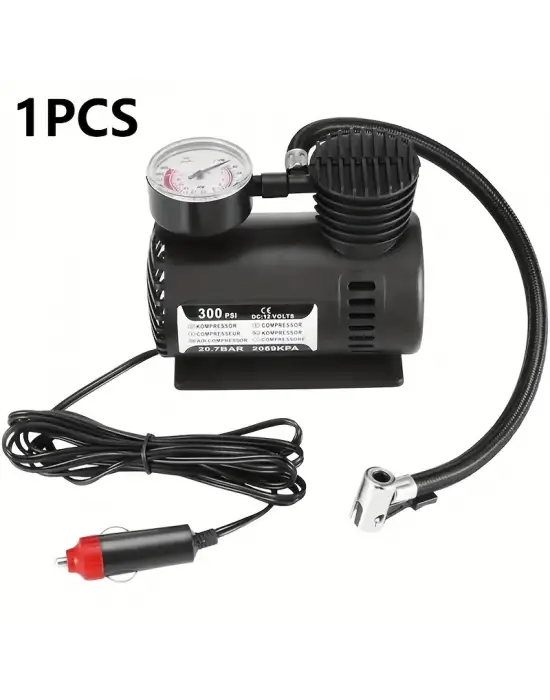 Plastik Gövdeli Siyah Mini Hava Kompresörü