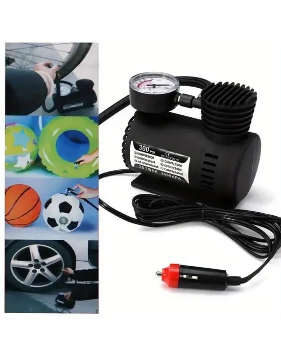 Plastik Gövdeli Siyah Mini Hava Kompresörü