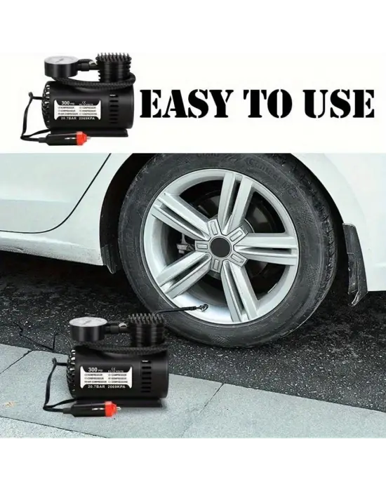 Plastik Gövdeli Siyah Mini Hava Kompresörü