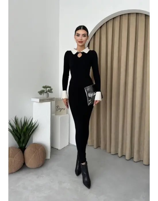 Omarı Rahat ve Şık Triko Elbise Modelleri