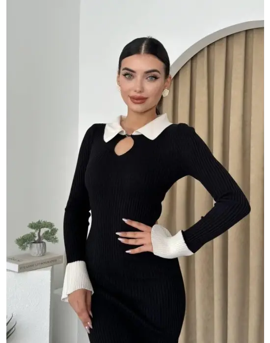 Omarı Rahat ve Şık Triko Elbise Modelleri