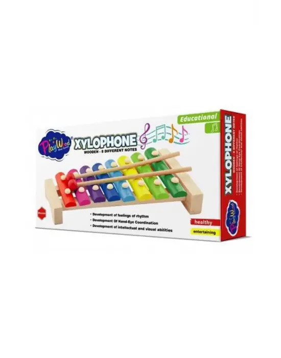 Omarı Renkli Nota Ahşap Ksilofon