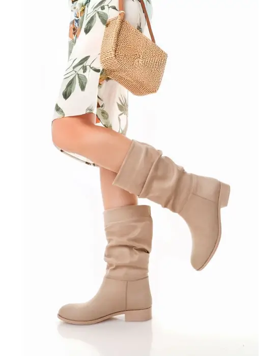 Plod Bej Süet Çizme