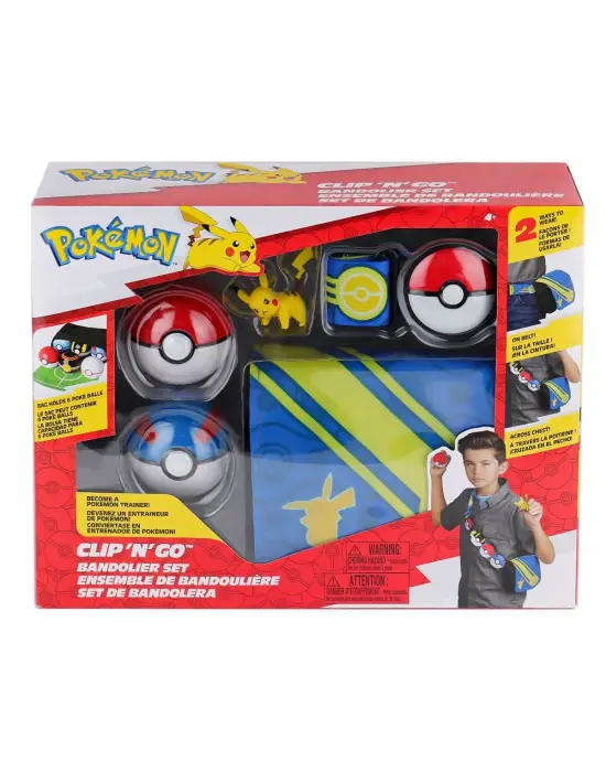 POK PKW3649 Pokemon Clip N Go Bandolier Büyük Set