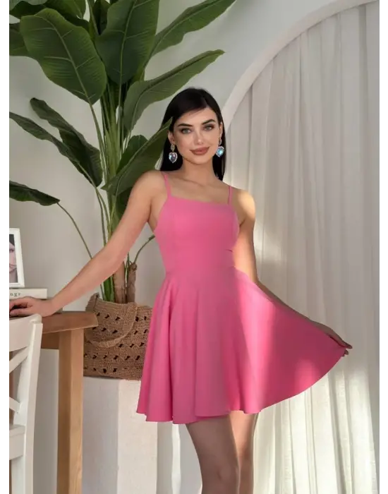 Omarı Çekici İp Detaylı Elbise