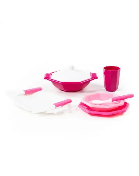 Omarı Vintage Tarzda 9 Parçalı Yemek Takımı