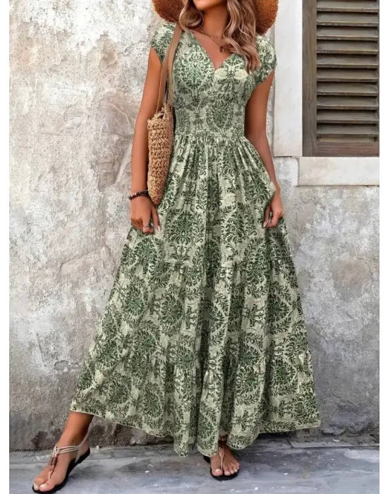 Omarı Kısa Kollu Beli Lastikli Kadın Süprem Bluz