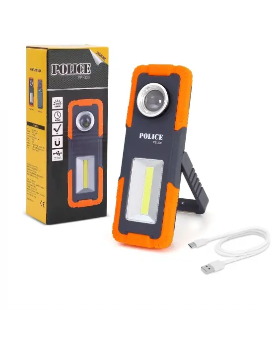Police Pe-329 Şarjlı Mıknatıslı Tamirci Feneri